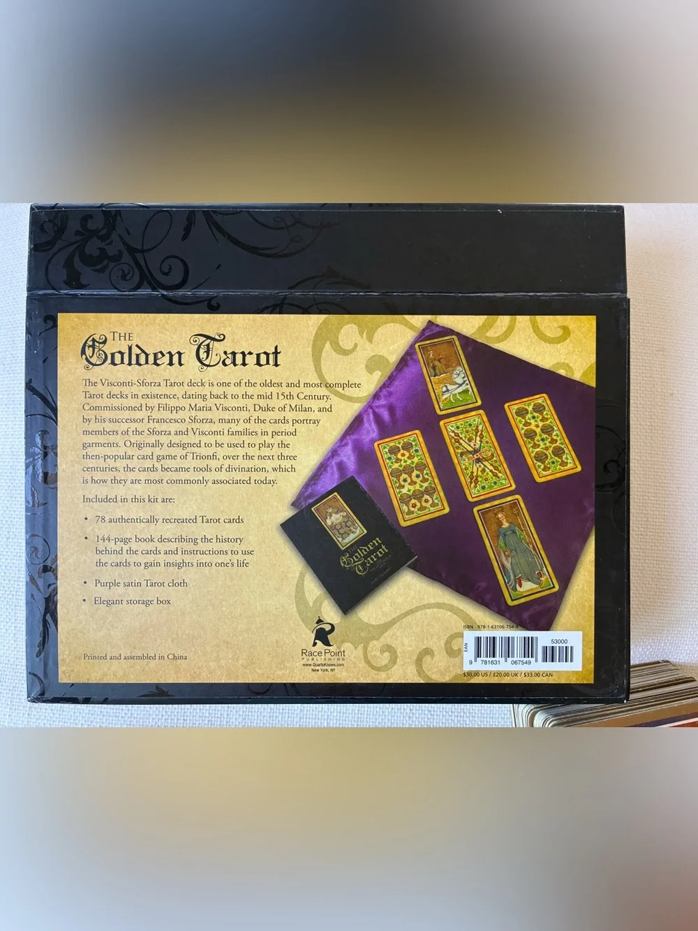 🔮 The Golden Tarot – Visconti-Sforza Deck by Mary Packard | Complete Kit